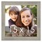 15x15 Wide Barnwood Picture Frame with UV-Resistant Acrylic & Acid Free Backing, Available in 6 Paint Finishes - Grey, Brown, White, and Black